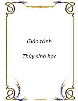 Giáo trình Thủy sinh học