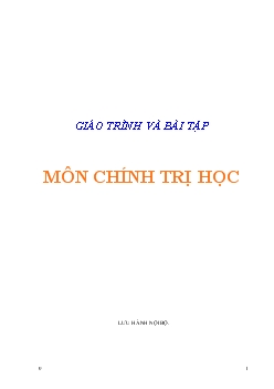 Giáo trình và bài tập môn Chính trị học