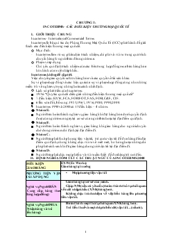 Incoterms- Các điều kiện thương mại quốc tế