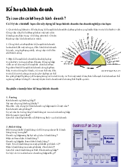 Kế hoạch kinh doanh