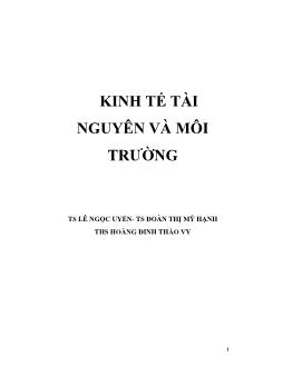 Kinh tế tài nguyên và môi trường