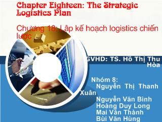 Lập kế hoạch logistics chiến lược