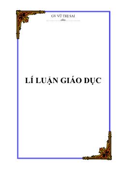 Lí luận dạy học