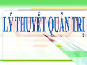 Lý thuyết quản trị