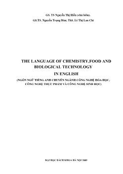 Ngôn ngữ tiếng Anh chuyên ngành Công nghệ hóa học, Công nghệ thực phẩm và Công nghệ sinh học)