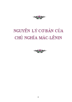 Nguyên lý cơ bản của chủ nghĩa Mác - Lênin