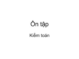 Ôn tập kiểm toán