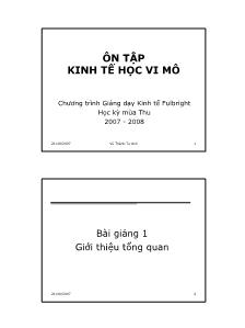 Ôn tập Kinh tế học vi mô - Chương trình giảng dạy Kinh tế Fulbright (học kỳ mùa thu 2007-2008)