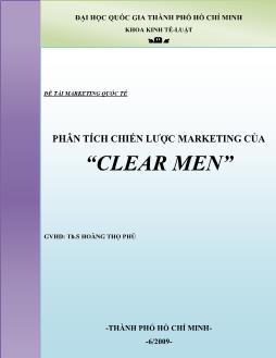 Phân tích chiến lược marketing của Clear men