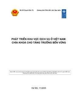 Phát triển khu vực dịch vụ ở Việt Nam - Chìa khóa cho tăng trưởng bền vững