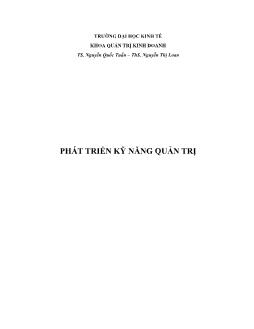 Phát triển kỹ năng quản trị