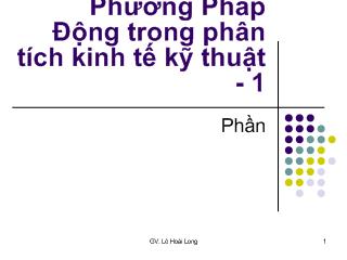 Phương pháp động trong phân tích kinh tế kỹ thuật - 1