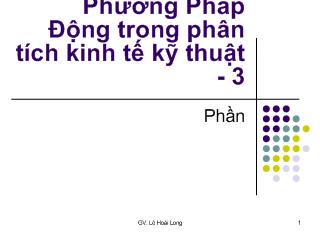 Phương pháp động trong phân tích kinh tế kỹ thuật - 3