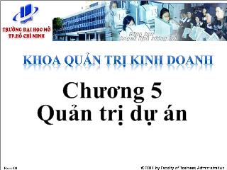 Quản trị - Chương 5: Quản trị dự án