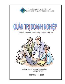 Quản trị doanh nghiệp (Dành cho sinh viên không chuyên kinh tế)