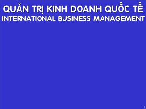 Quản trị kinh doanh quốc tế