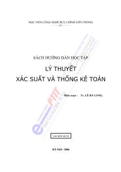Sách hướng dẫn học tập Lý thuyết xác suất và thống kê toán