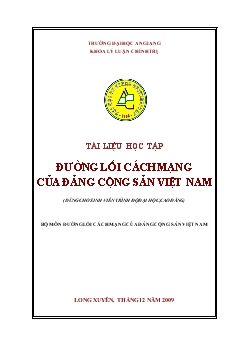 Tài liệu học tập Đường lối cách mạng của Đảng cộng sản Việt Nam