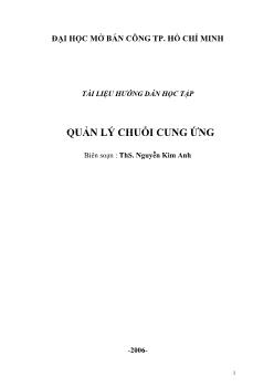 Tài liệu hướng dẫn học tập Quản lý chuỗi cung ứng