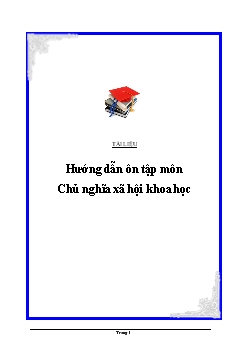 Tài liệu Hướng dẫn ôn tập môn Chủ nghĩa xã hội khoa học