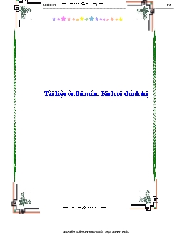 Tài liệu ôn thi môn kinh tế chính trị