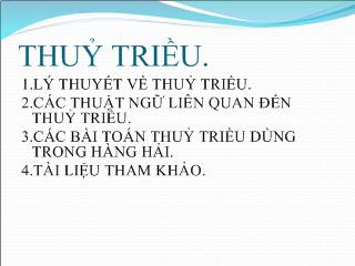 Tài liệu thủy triều