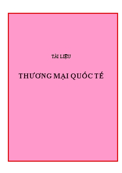 Tài liệu về thương mại quốc tế