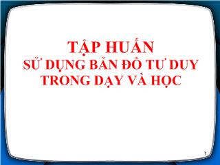 Tập huấn Sử dụng bản đồ tư duy trong dạy và học