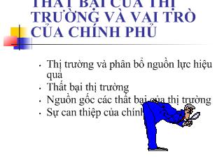 Thất bại của thị trường và vai trò của Chính phủ