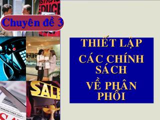 Thiết lập các chính sách về phân phối