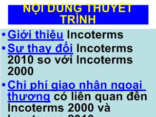 Thuyết trình Incoterms 2010