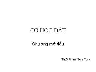 Tóm tắt bài giảng cơ học đất