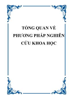 Tổng quan về phương pháp nghiên cứu khoa học