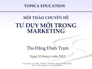 Tư duy mới trong marketing