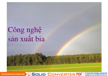 Công nghệ sản xuất bia