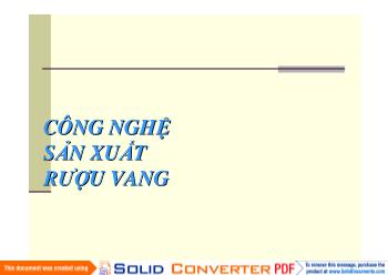 Công nghệ sản xuất rượu vang