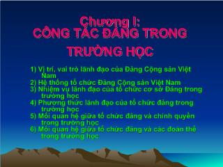 Công tác đảng trong trường học