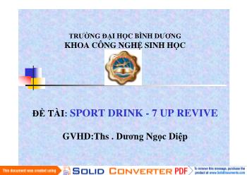 Đề tài Sport Drink - 7 Up Revive