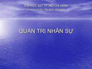 Quản trị nguồn nhân lực - Chương 4: Tuyển mộ nhân lực