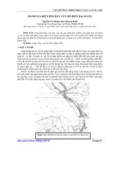 Báo cáo Khoa học Đánh giá biến đổi đáy ven bờ biển Rạch Giá