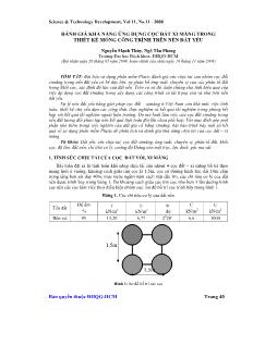 Báo cáo Khoa học Đánh giá khả năng ứng dụng cọc đất xi măng trong thiết kế móng công trình trên nền đất yếu