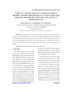 Báo cáo Khoa học Nghiên cứu cải tiến hệ thống quản lí môi trường theo ISO 14001-2004 và tích hợp hệ thống quản lý an toàn sức khỏe nghề nghiệp theo Ohsas 18001:2007: Trường hợp cụ thể cho công ty Ajinomoto Việt Nam