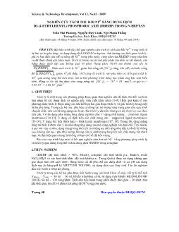 Báo cáo Khoa học Nghiên cứu tách thu hồi Ni2+ bằng dung dịch Di-(2-ethylhexyl) phosphoric axit (HDEHP) trong N-heptan