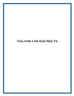 Giáo trình linh kiện điện tử -Đại học Cần Thơ