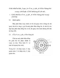 Giới thiệu khái quát về máy phát điện đồng bộ xoay chiều và về hệ thống kích từ