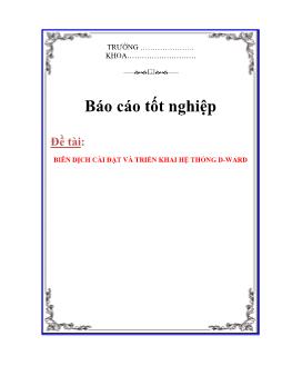 Báo cáo Biên dịch cài đặt và triển khai hệ thống d-Ward