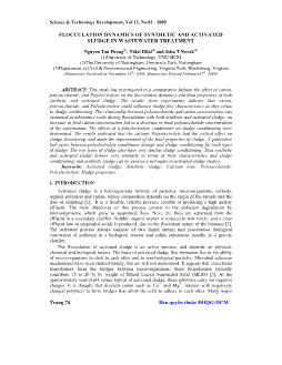 Báo cáo Flocculation dynamics of synthetic and activated sludge in wastewater treatment