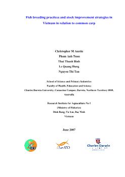 Báo cáo Nghiên cứu khoa học Fish breeding practices and stock improvement strategies in Vietnam in relation to common carp