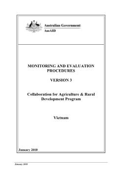 Báo cáo Nghiên cứu khoa học Monitoring and evaluation procedures