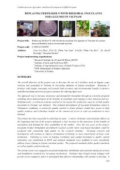 Báo cáo Nghiên cứu khoa học Replacing fertiliser n with rhizobial inoculants for legumes in Vietnam